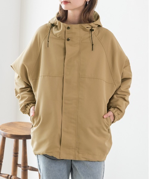 「ad thie」 マウンテンパーカー FREE グレイッシュベージュ レディース_画像5