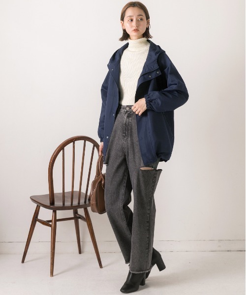 「ad thie」 マウンテンパーカー FREE グレイッシュベージュ レディース_画像6