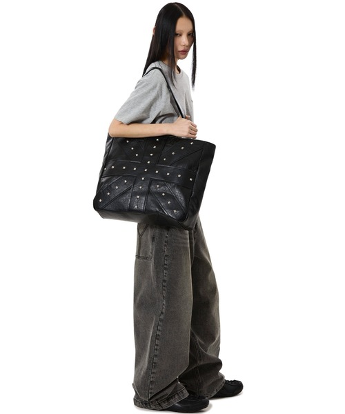 OY（オーワイ） トートバッグ 「OY/オーワイ」CROSSLINE STUD TOTE BAG