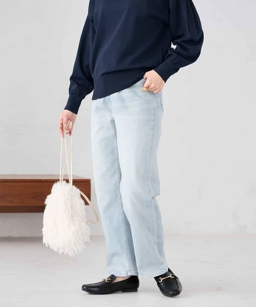 パンツ ストレートデニムパンツ レディースの画像