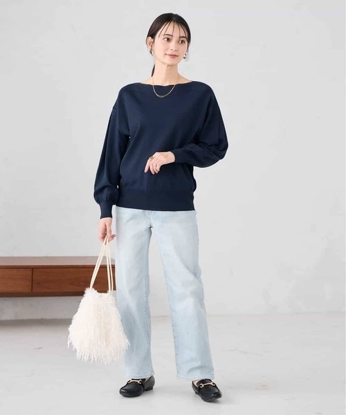 パンツ ストレートデニムパンツ レディースの画像