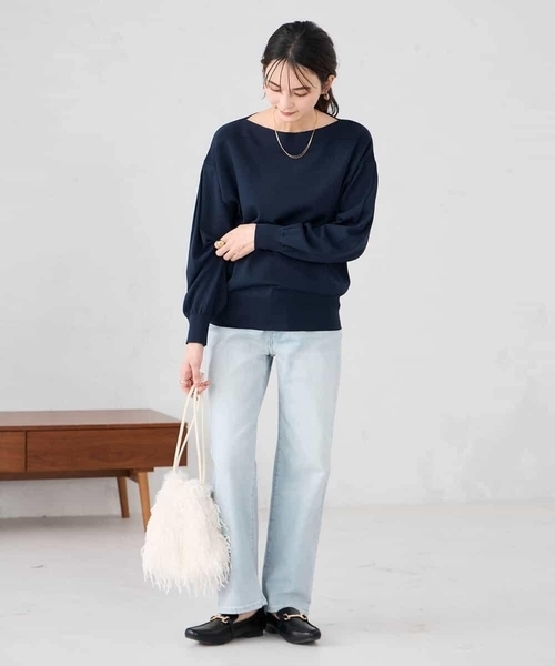 パンツ ストレートデニムパンツ レディースの画像