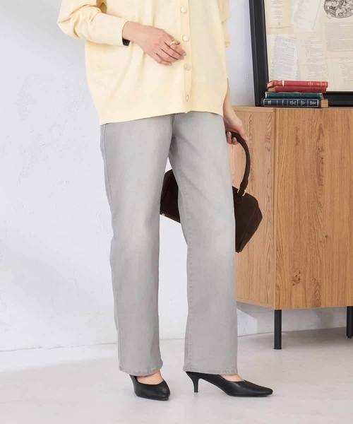 パンツ ストレートデニムパンツ レディースの画像