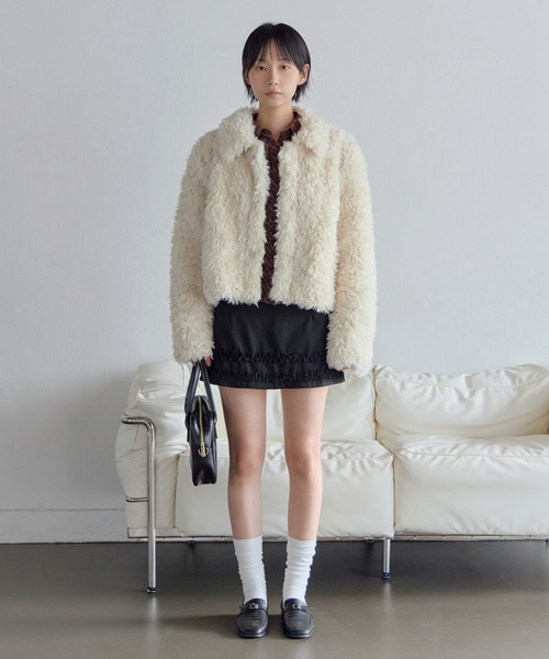 「UNE MANSION」 コート FREE ブラウン レディース_画像9