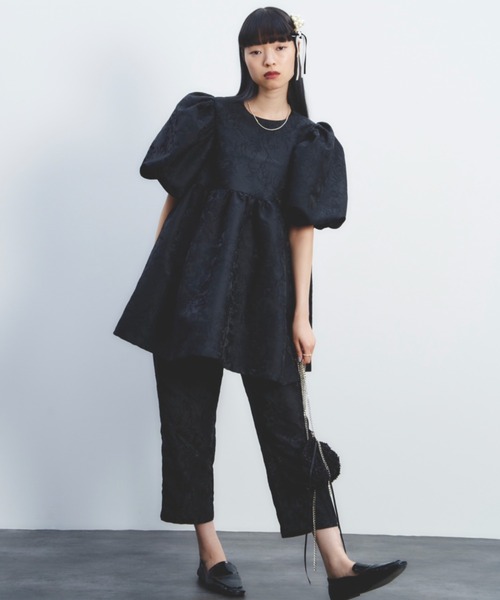 「PERNA」 イージーパンツ FREE ブラック レディース_画像8