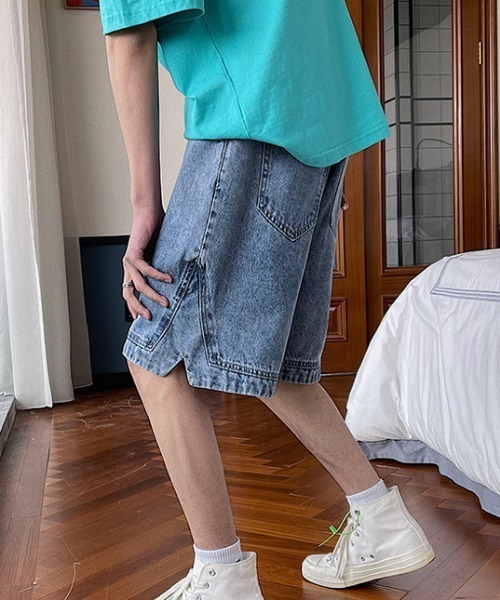 「MGV」 デニムハーフパンツ LARGE ブルー メンズ_画像3