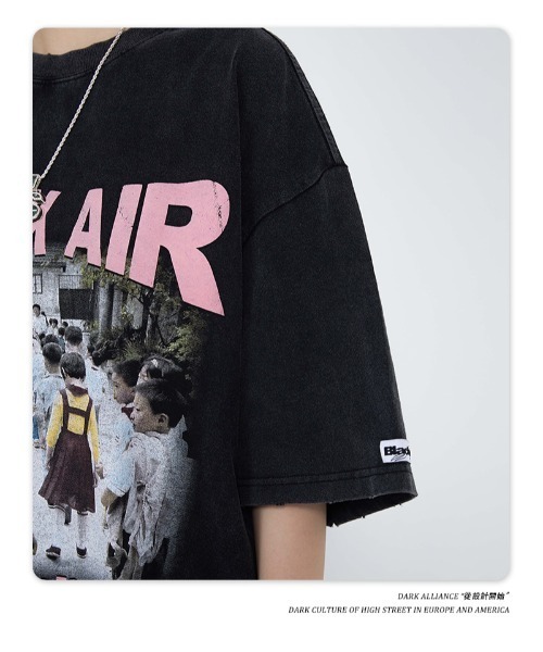 「A'GEM9」 半袖Tシャツ L ブラック メンズ_画像5