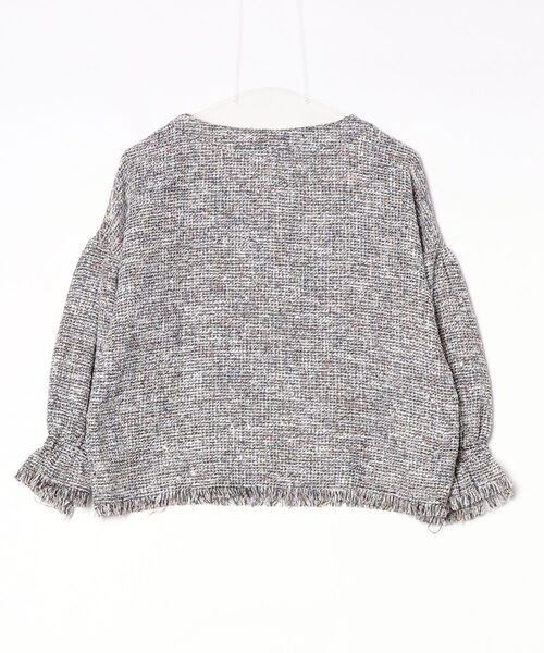 「Q」 7分袖ブラウス 2 ブラック レディース_画像2