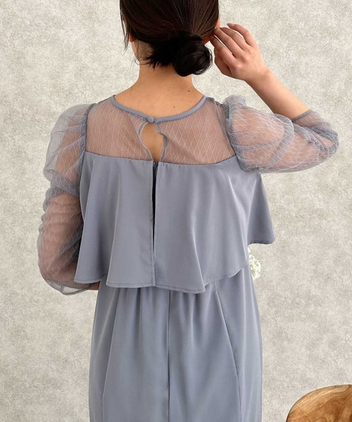 「Dorry Doll」 7分袖ワンピース MEDIUM ブルー レディース_画像5