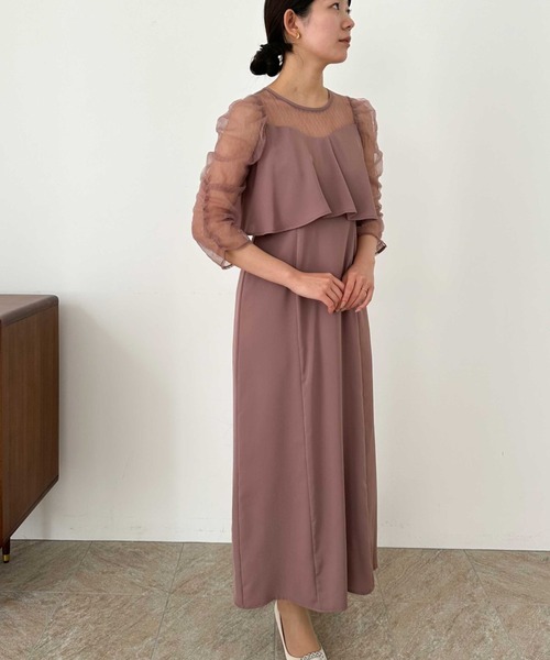 「Dorry Doll」 7分袖ワンピース MEDIUM ブルー レディース_画像7