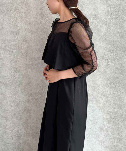 「Dorry Doll」 7分袖ワンピース MEDIUM ブルー レディース_画像9