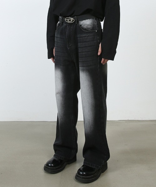 「CORPUS TOKYO」 デニムパンツ 1 ブラック メンズ_画像7