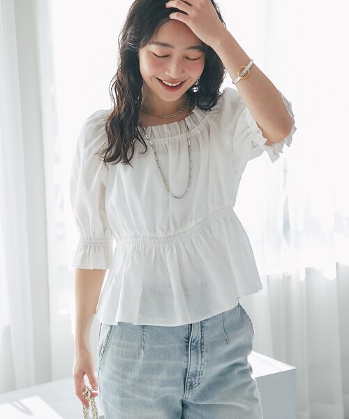 La boutique Bonbon(ラブティックボンボン) リネンシャツ ブラウス La boutique Bonbon(ラブティックボンボン) リネンシャツ ブラウス