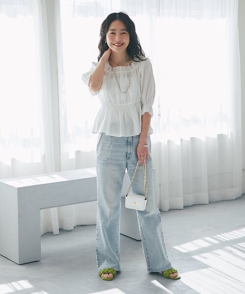 rara‼️ La boutique BonBon シャーリングブラウス La boutique Bonbon（ラブティックボンボン） ブラウス シャツ 「雨に