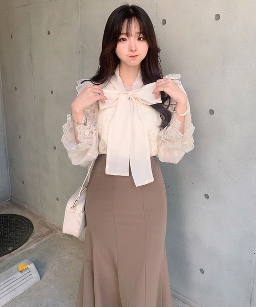 「titty＆Co. PETIT」 長袖ブラウス FREE アイボリー レディース_画像7