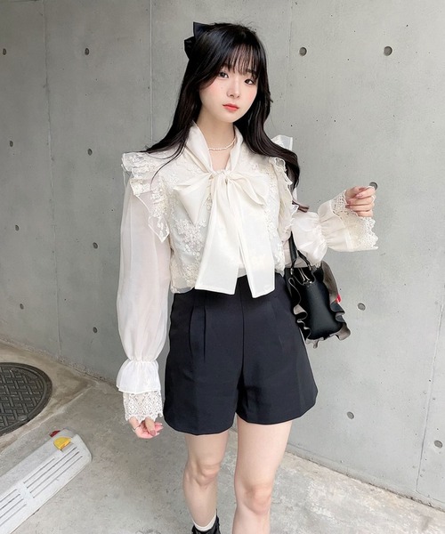 「titty＆Co. PETIT」 長袖ブラウス FREE アイボリー レディース_画像9