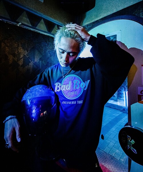 「BAD BOY」 スウェットカットソー LARGE グレー レディース_画像3