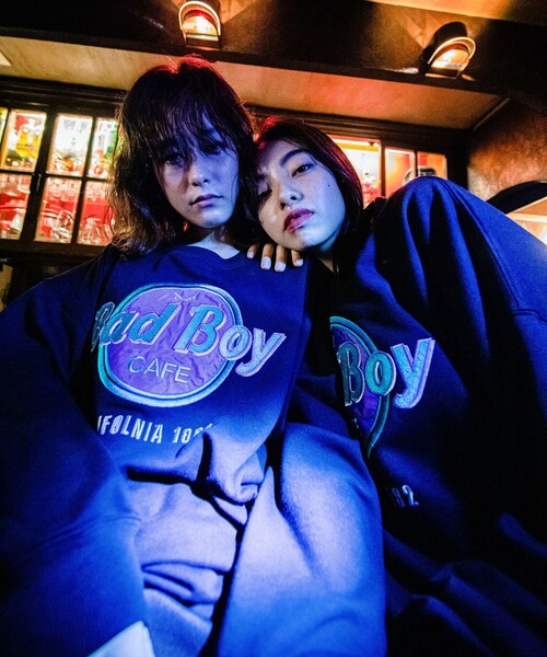 「BAD BOY」 スウェットカットソー LARGE グレー レディース_画像4