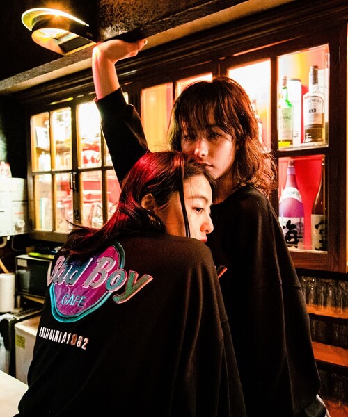 「BAD BOY」 スウェットカットソー LARGE グレー レディース_画像5