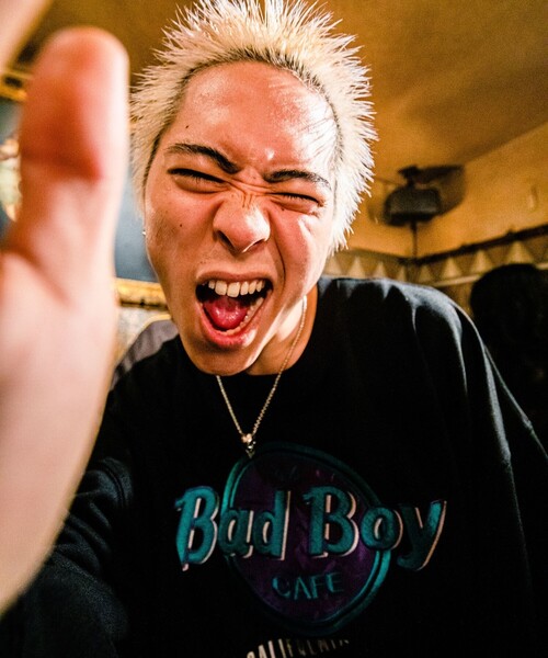 「BAD BOY」 スウェットカットソー LARGE グレー レディース_画像8