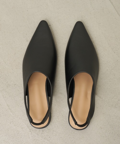 AIC. パンプス スリングバックポインテッドフラットシューズ