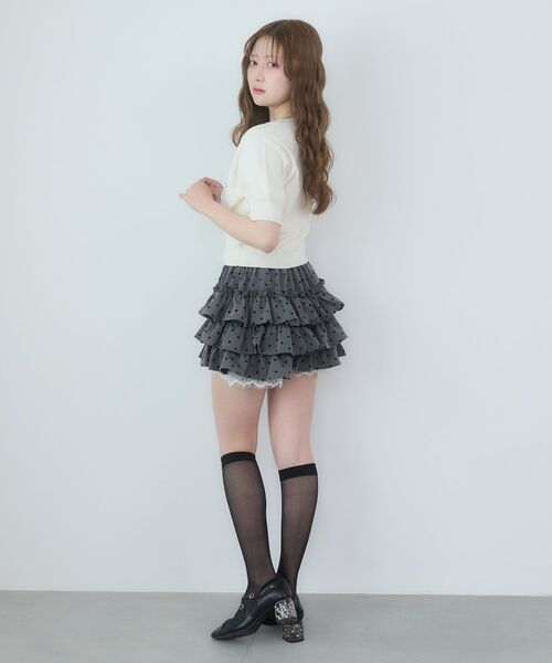 MAJESTIC LEGON（マジェスティックレゴン） スカート 裾レースバリエ