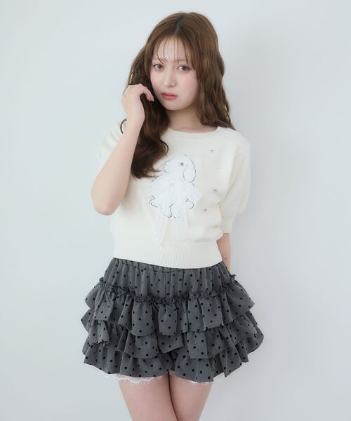 スカート JJ MAJESTIC LEGON（マジェスティックレゴン） スカート 裾レースバリエ