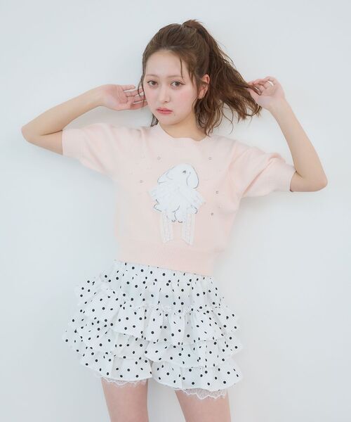 MAJESTIC LEGON（マジェスティックレゴン） スカート 裾レースバリエ