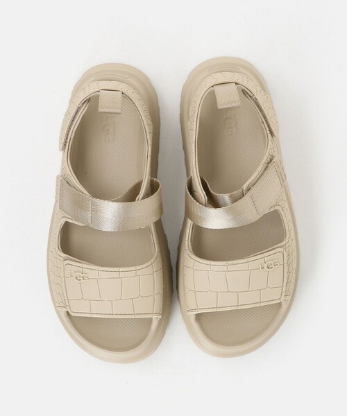UGG ゴールデングロウ エンボスド サンダル ベージュ サイズ5 UGG Australia（アグオーストラリア） サンダル 「国内EXCLUSIVE