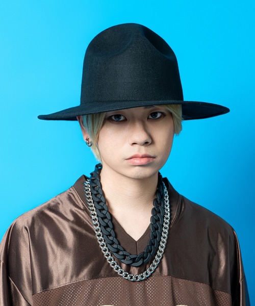 帽子 ハット レディース an meets zakka ウールフェルトワイドブリム