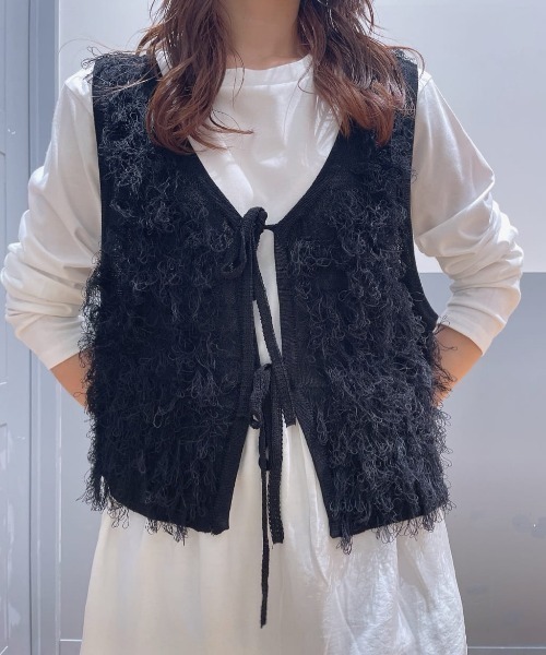 Right-on（ライトオン） ベスト ジレ HONEYSUCKLE ROSE(ハニーサックル