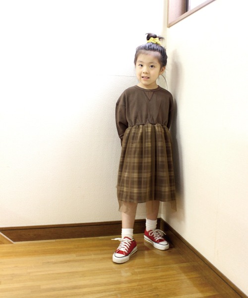 「KiCCOLY」 「KIDS」ドッキングワンピース 120cm ベージュ キッズ_画像3