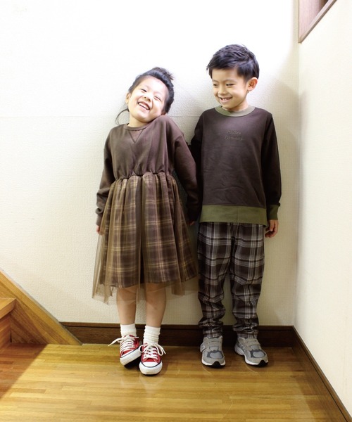 「KiCCOLY」 「KIDS」ドッキングワンピース 120cm ベージュ キッズ_画像4