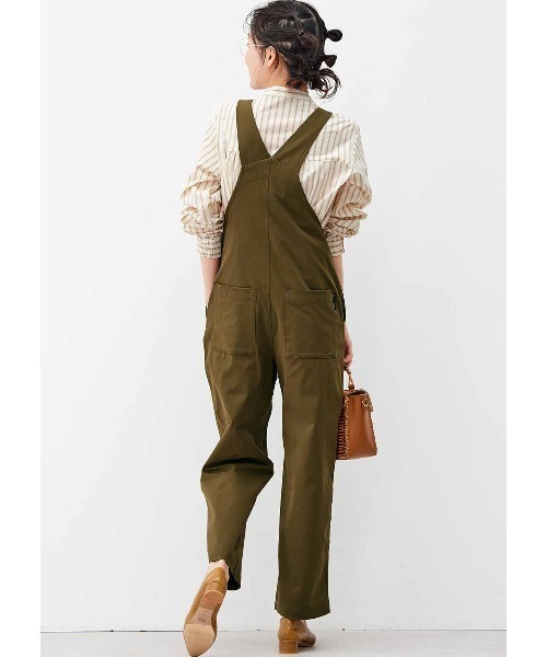 「Live in comfort」 オーバーオール XXX-LARGE ブラック レディース_画像6