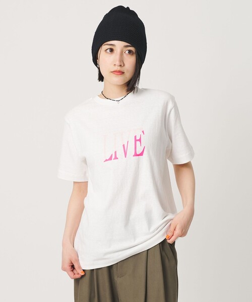 AMERICANA（アメリカーナ） tシャツ 半袖 「Americana」LIVE プリント