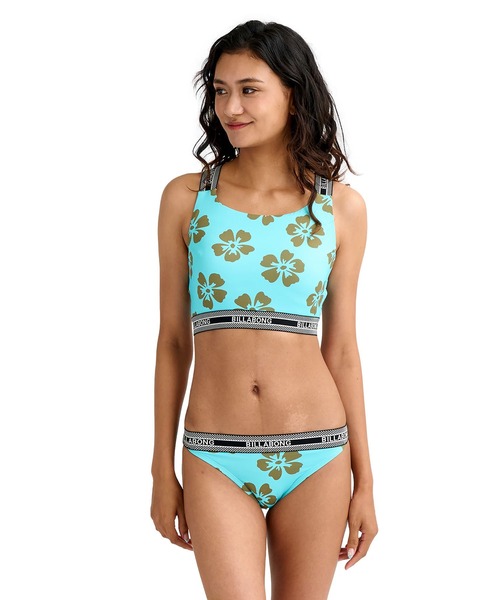 BILLABONG（ビラボン） 水着 水着 ビキニ 花柄 ロゴ HIGH NECK SURF