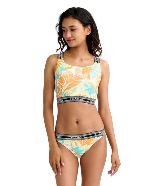 BILLABONG（ビラボン） 水着 水着 ビキニ 花柄 ロゴ HIGH NECK SURF