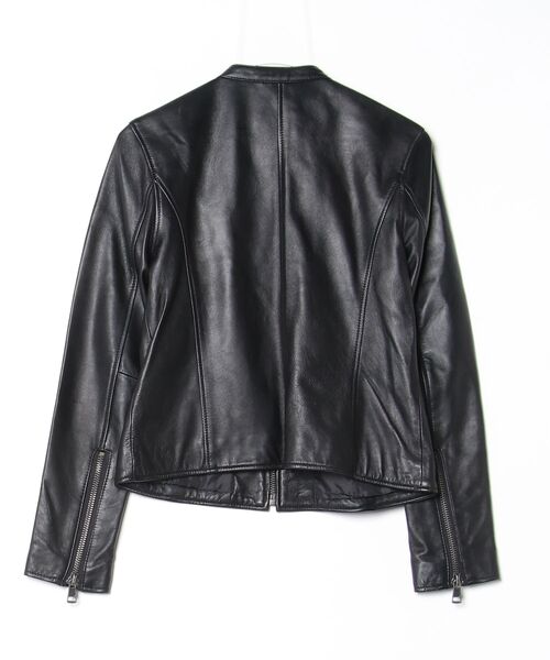「Liugoo Leathers」 レザーブルゾン 2 ブラック レディース_画像2