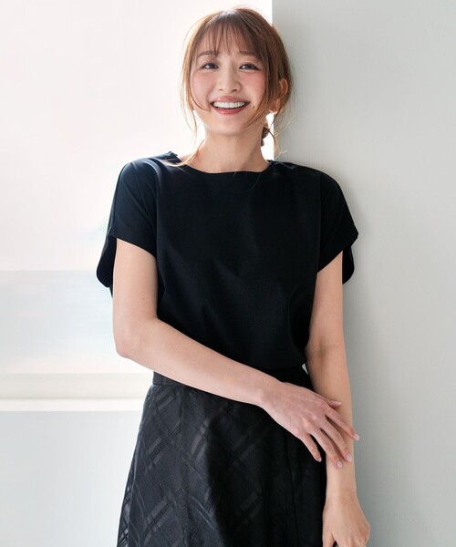 ANY SIS（エニィスィス） tシャツ 半袖 「シルクタッチさら魅せTシャツ 