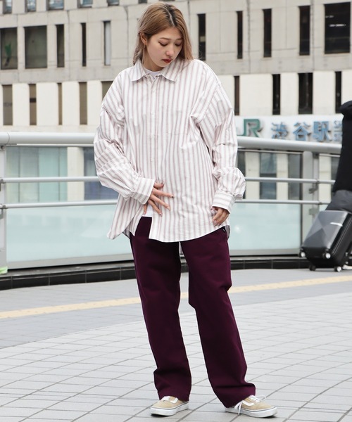 STUSSY（ステューシー） 長袖シャツ S ピンク メンズ : ZOZOTOWN Yahoo