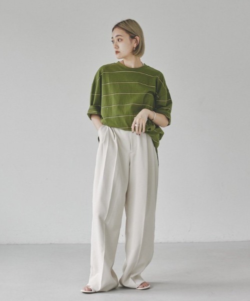「TODAYFUL」 半袖Tシャツ FREE グリーン レディース_画像8