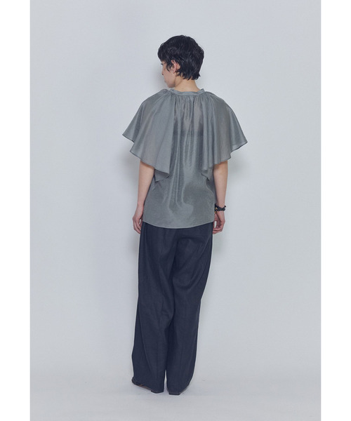1er Arrondissement ストライプノースリーブぺプラムブラウス 1er 