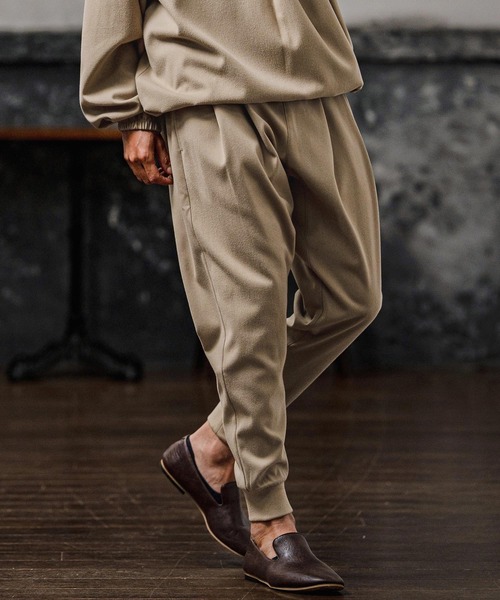 パンツ mp15106-Brushed Tuck Slub Jogger Pants ジョガーパンツ(A71326cmb) メンズの画像