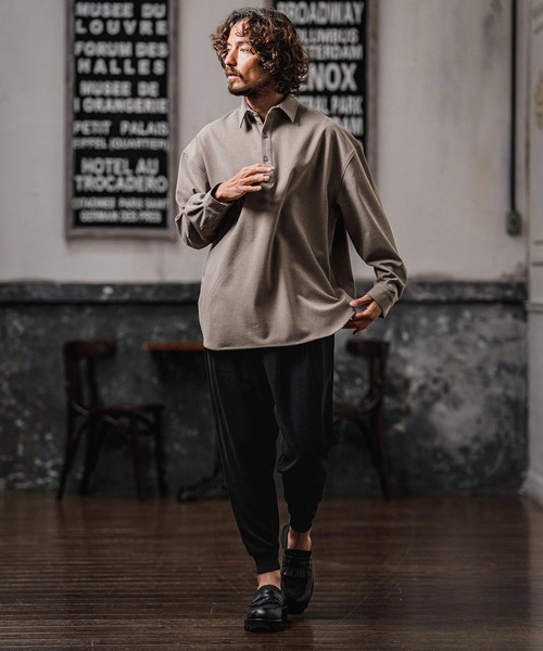 パンツ mp15106-Brushed Tuck Slub Jogger Pants ジョガーパンツ(A71326cmb) メンズの画像