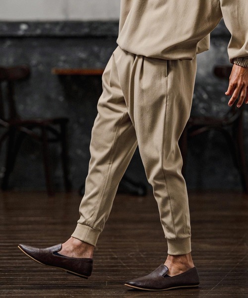パンツ mp15106-Brushed Tuck Slub Jogger Pants ジョガーパンツ(A71326cmb) メンズの画像