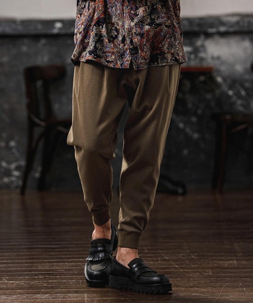 パンツ mp15106-Brushed Tuck Slub Jogger Pants ジョガーパンツ(A71326cmb) メンズの画像