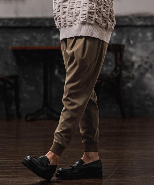 パンツ mp15106-Brushed Tuck Slub Jogger Pants ジョガーパンツ(A71326cmb) メンズの画像