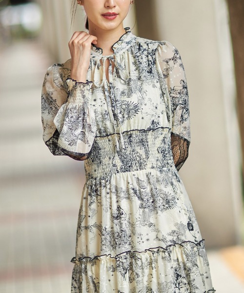 「tocco closet」 長袖ワンピース M アイボリー レディース_画像2