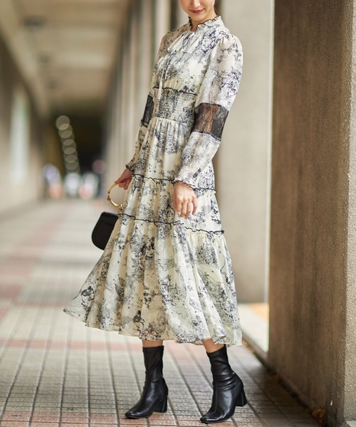 「tocco closet」 長袖ワンピース M アイボリー レディース_画像6