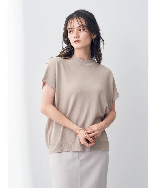 「YECCA VECCA」 半袖ニット FREE ネイビー レディース_画像2